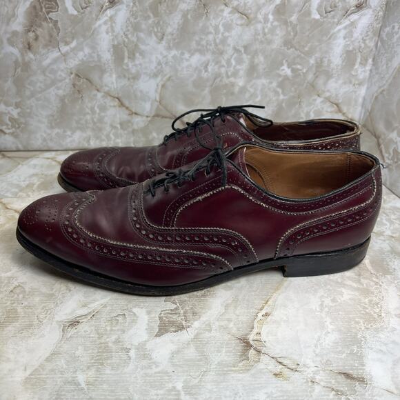 Allen Edmonds McAllister Wingtip Burgundy Oxford Shoes Men\'s Size 12D 6275 main image 6